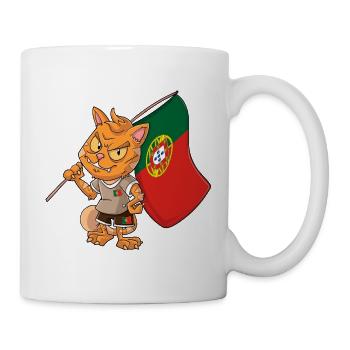 Portugal Fan Katze - Tasse - Weiß - Rechts