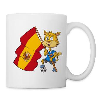 Spain Fan Cat - Mug - white - Right
