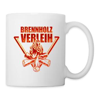 Brennholz Verleih Feuer Lava - Tasse - Weiß - Rechts