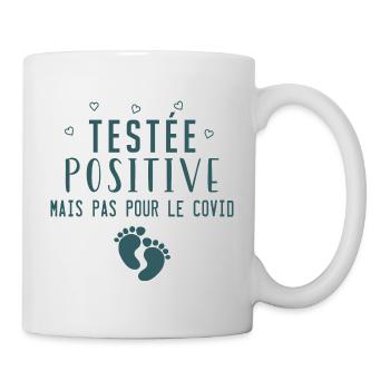 testée positive mais pas pour le covid grossesse - Mug blanc - blanc - Droite