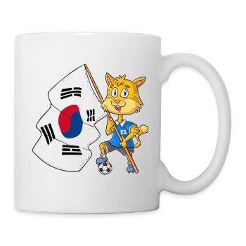 Chat fan sud-coréen - Mug blanc - blanc - Droite