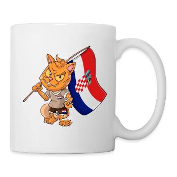 Chat fan croate - Mug blanc - blanc - Droite