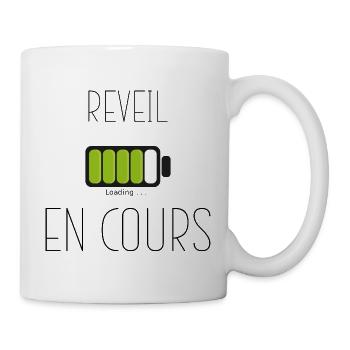 Réveil matin humour - Mug blanc - blanc - Droite