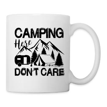Camping Wohnmobil Van Vintage im Wohnwagen Caravan - Tasse - Weiß - Rechts