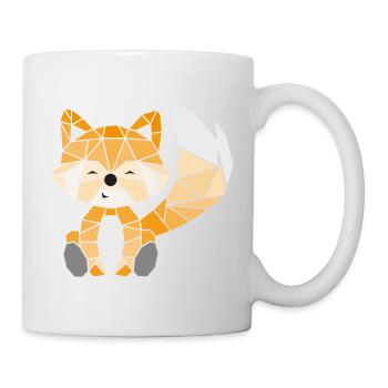Fox geometrisch farbig - Tasse - Weiß - Rechts