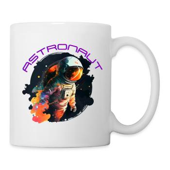 Cosmic Adventure: A Vibrant and Colorful Astronaut - Mug - white - Right