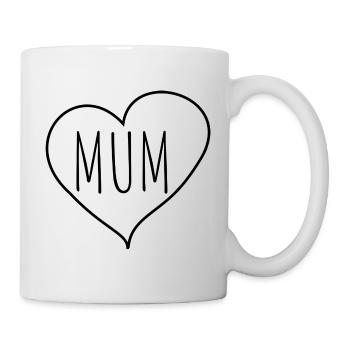 Mum heart - Mug - white - Right