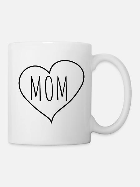 Mama Herz - Tasse - Weiß