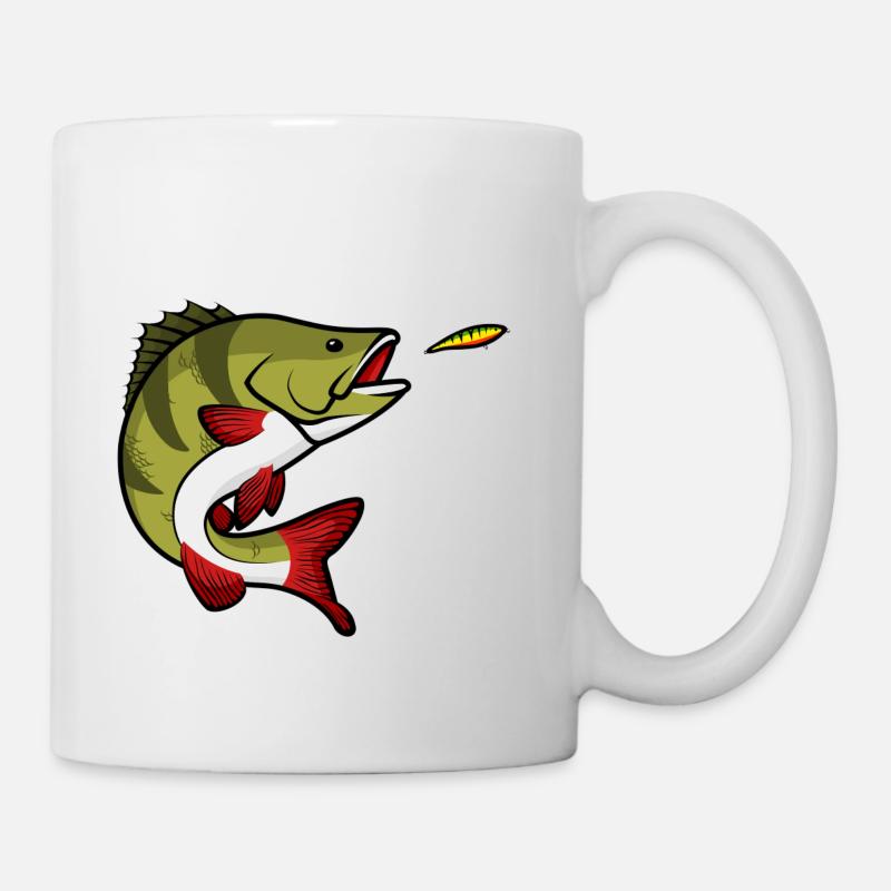 Perch Fishing Predatory fish Fish - Mug - white