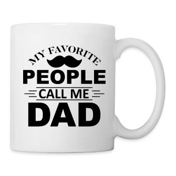Sie Nennen mich Dad, Papa und Papi - Tasse - Weiß - Rechts