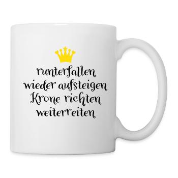 Reitunfall - Tasse - Weiß - Rechts