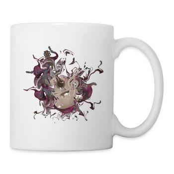Gitarre Notenschlüssel Musik - Tasse - Weiß - Rechts
