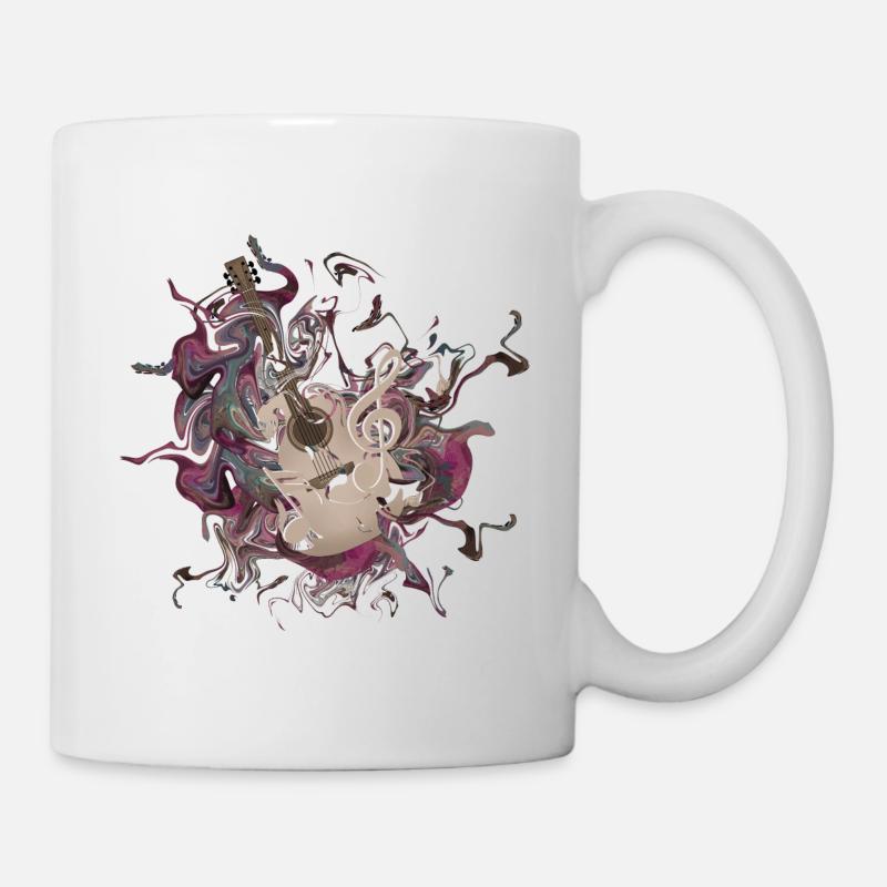 Musique de clef de guitare - Mug blanc - blanc