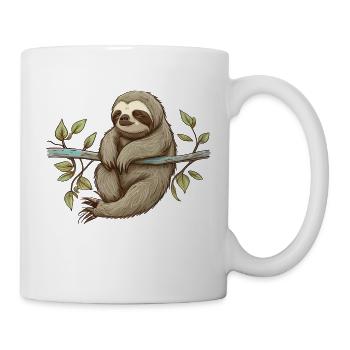 Gechilltes Faultier - Tasse - Weiß - Rechts