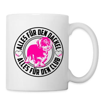Alles für den Dackel | Farben änderbar - Tasse - Weiß - Rechts