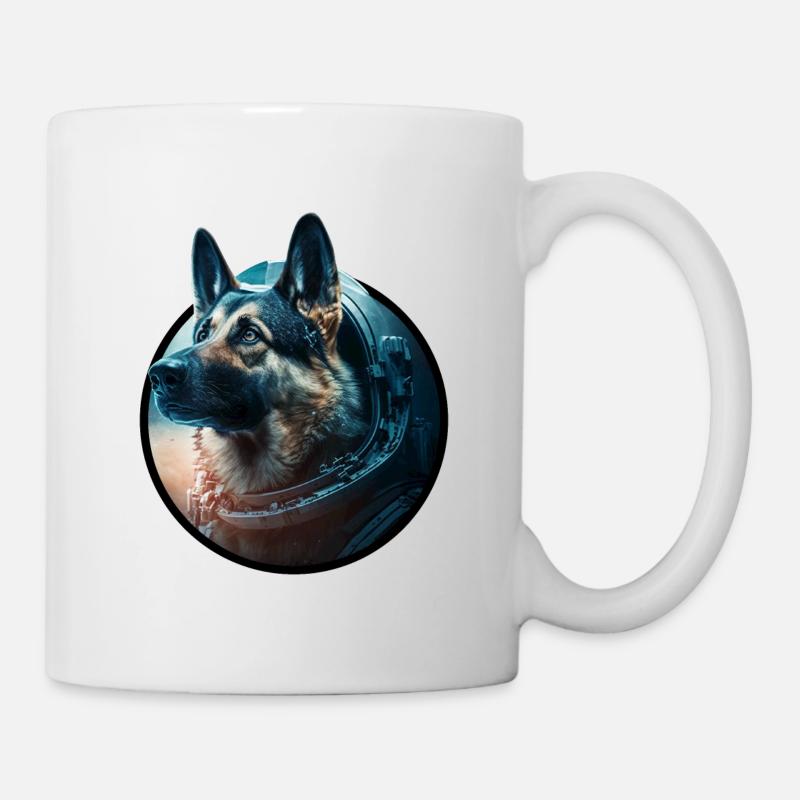 Schäferhund Astronaut - Tasse - Weiß