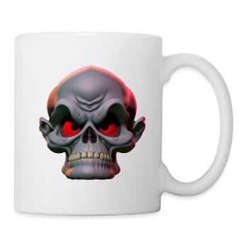 grumpy skull - Mug - white - Right