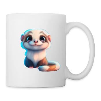 cute baby ferret - Mug - white - Right