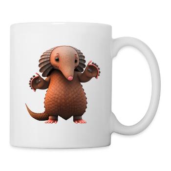 Pangolin Schuppentier Armadillo Gürteltier - Mug blanc - blanc - Droite