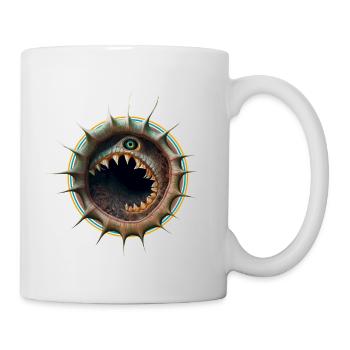 Monster Loch - Tasse - Weiß - Rechts
