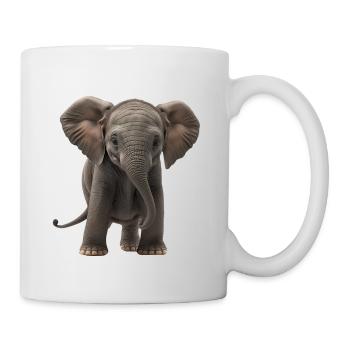 Baby Elefant Elefantenbaby cooler Kinder Elefant - Tasse - Weiß - Rechts