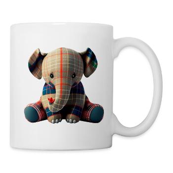 Éléphant en tissu - Mug blanc - blanc - Droite