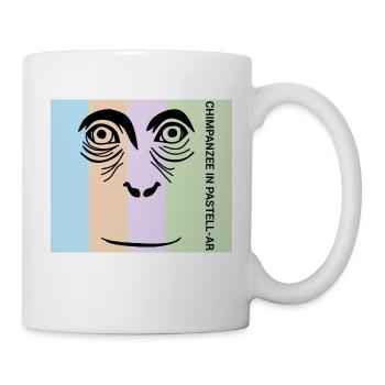Chimpanzee in Pastell - Der intelligente Primat - Tasse - Weiß - Rechts