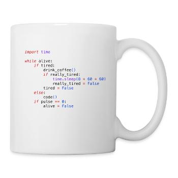 Python Code -- Funny While Loop - Mug - white - Right