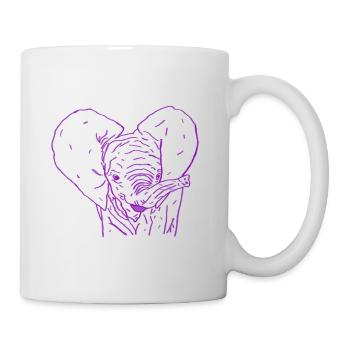 Elefantenbaby bunt - Tasse - Weiß - Rechts
