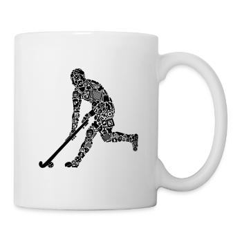 Symboles des joueurs de hockey Garçons Enfants Hockey sur gazon - Mug blanc - blanc - Droite