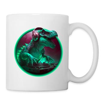 Dino DJ Musicien Kids Party Chemise cadeau - Mug blanc - blanc - Droite