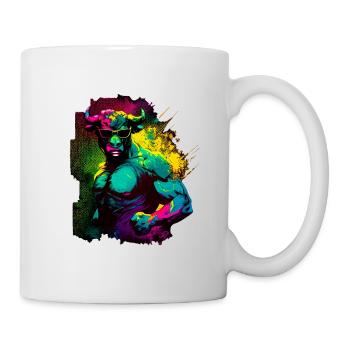 Heißer Bodybuilder Stier - Tasse - Weiß - Rechts