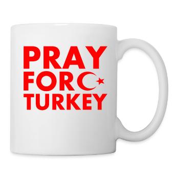 Pray for turkey - Mug blanc - blanc - Droite