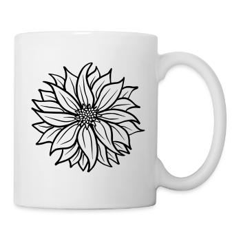 Filigree flower, mountain flower or yoga flower - Mug - white - Right
