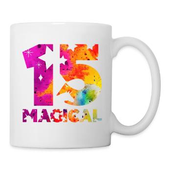 MAGICAL 15. GEBURTSTAG EINHORN - Tasse - Weiß - Rechts