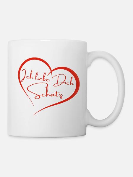 Ich liebe Dich Schatz - Tasse - Weiß