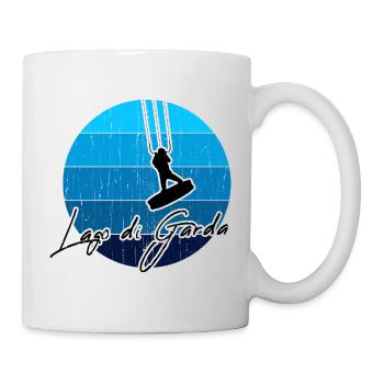 Kitesurfer, Kiten, Kitesurfing am Gardasee/Italien - Tasse - Weiß - Rechts