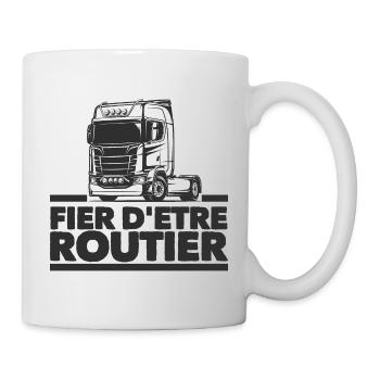 FIER D’ÊTRE ROUTIER ! 🚛 - Mug blanc - blanc - Droite