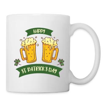 frohen St. Patrick's Day Shirt 2024 Funshirt - Tasse - Weiß - Rechts