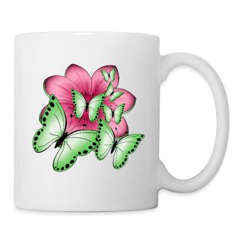 Butterflies Flower - Mug - white - Right