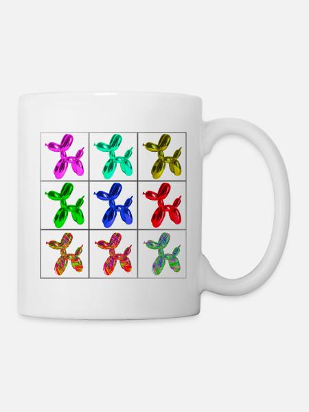 Balloon Dog Pop Art | Balloon Dog popart - Mug blanc - blanc