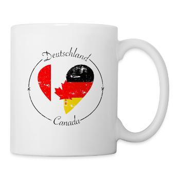 Canada Deutschland Herz Flagge - Tasse - Weiß - Rechts
