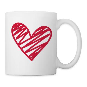 Herz - Tasse - Weiß - Rechts
