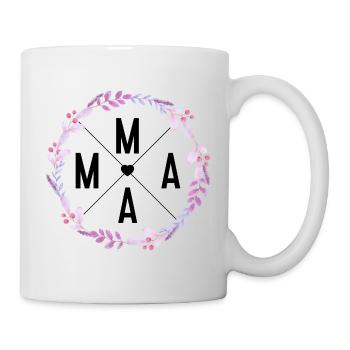 Flower Wreath Mama Mother's Day Gift - Mug - white - Right