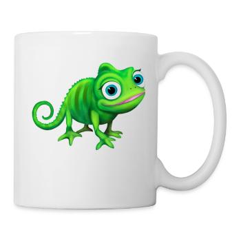 Chameleon green colorful and funny - Mug - white - Right