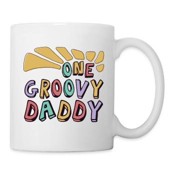 Un papa groovy, un papa génial - Mug blanc - blanc - Droite