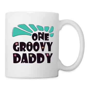 Ein grooviger Papa, Ein toller Papa - Tasse - Weiß - Rechts