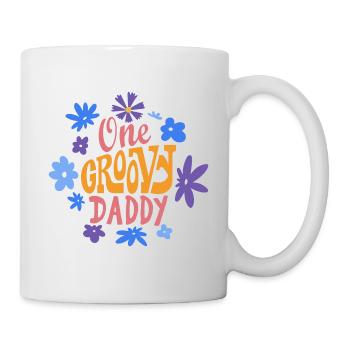 Un papa groovy, un papa génial - Mug blanc - blanc - Droite