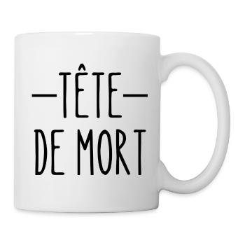 tête de mort - Mug blanc - blanc - Droite