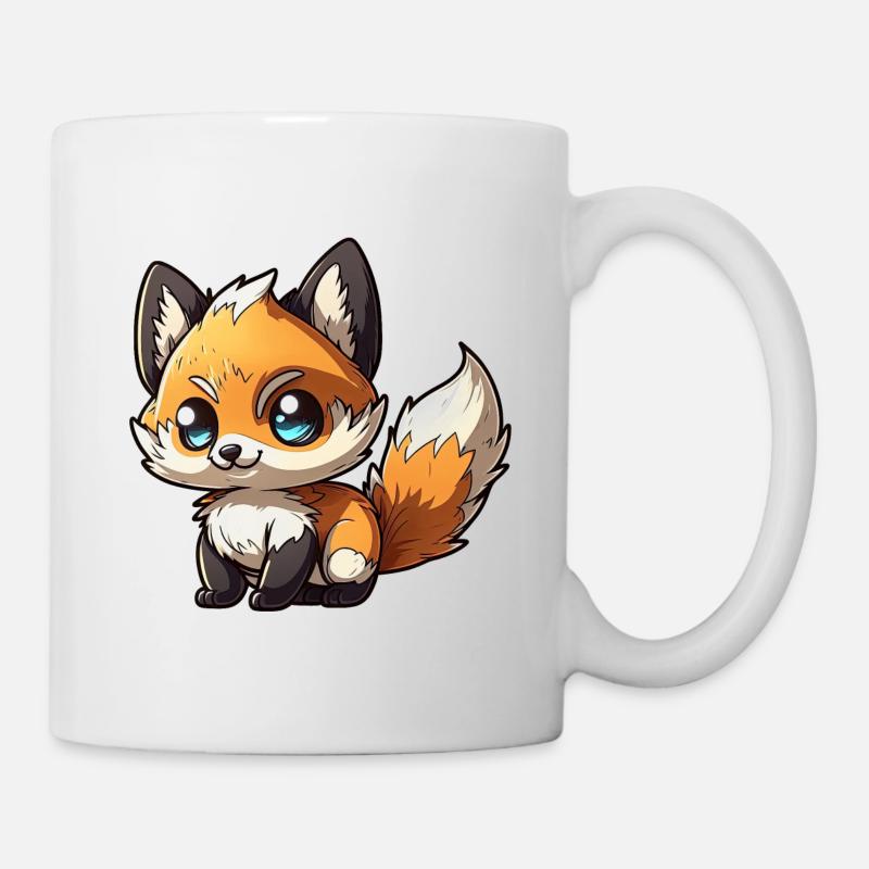 Süßes Baby Fuchs Chibi - Tasse - Weiß